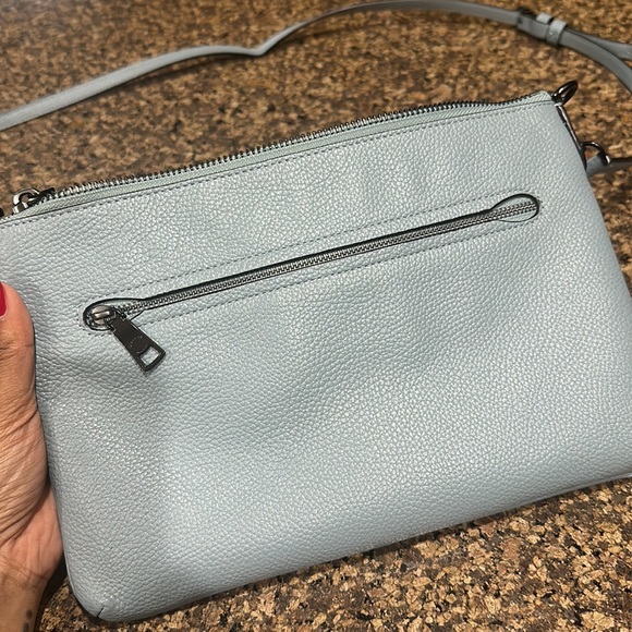 Coach pebble grain leather pale blue crossbody bag. Never used. - Picture 3 of 5